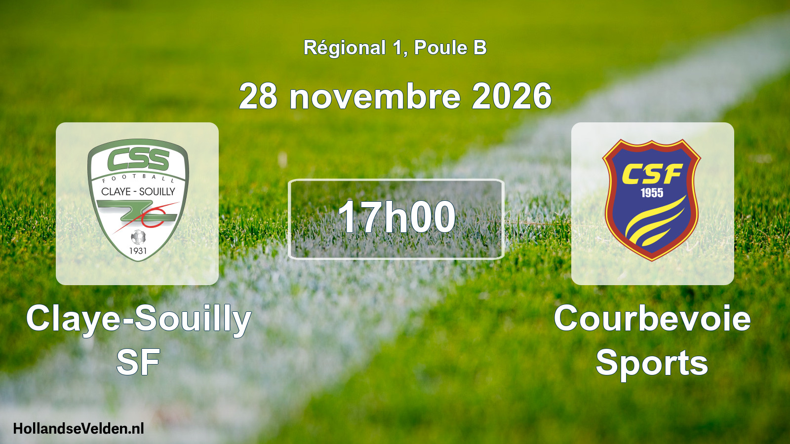 Scheduled Match: Claye-Souilly SF - Courbevoie Sports (28 November 2026)