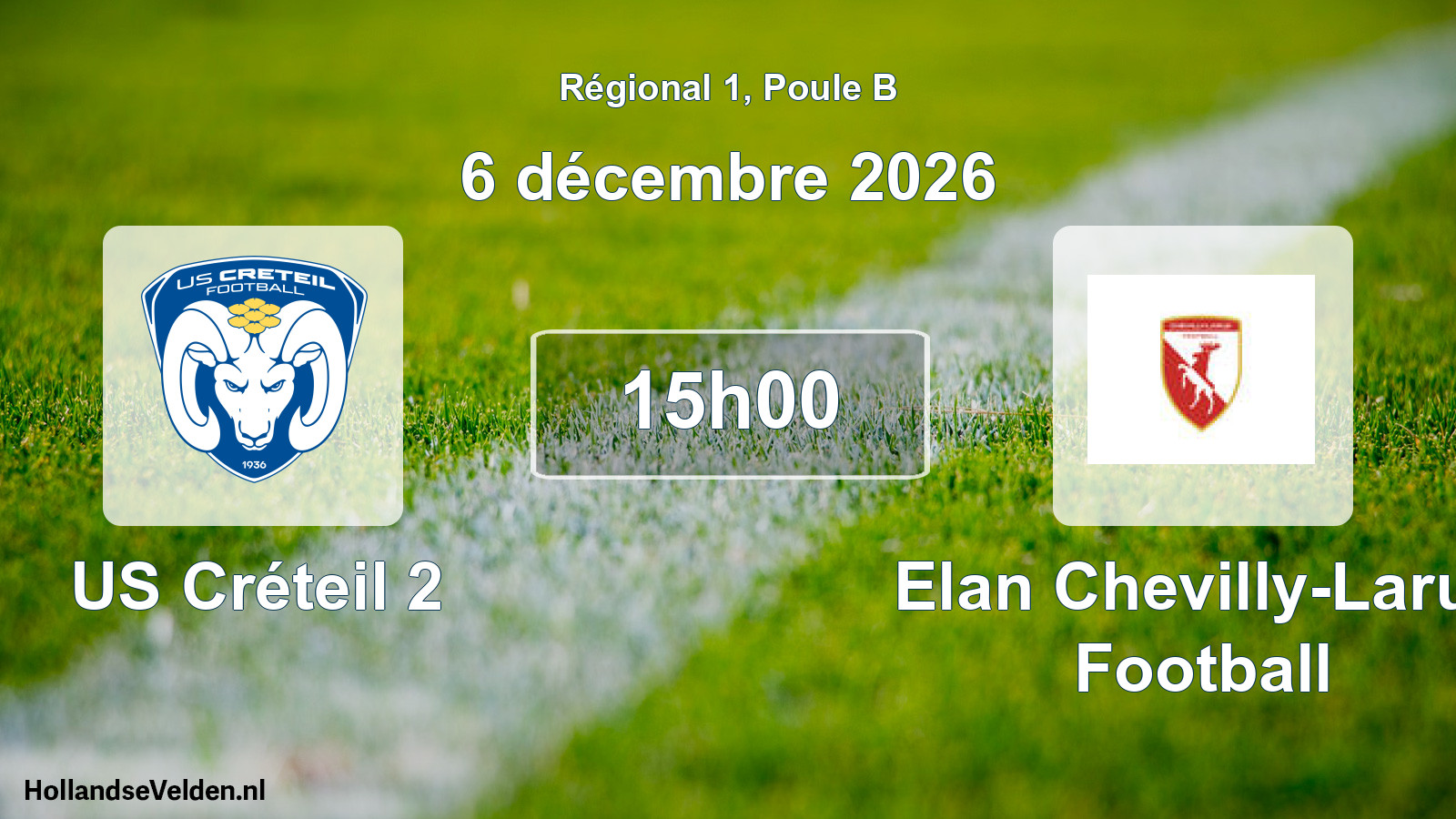 Scheduled Match: US Créteil 2 - Elan Chevilly-Larue Football (6 December 2026)