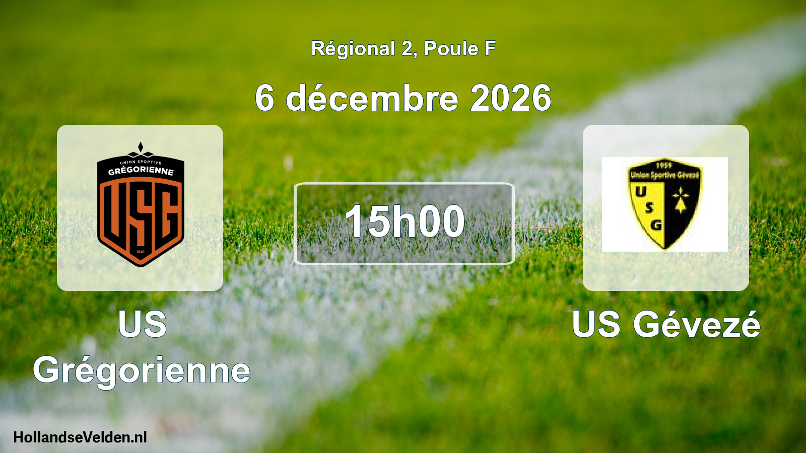 Scheduled Match: US Grégorienne - US Gévezé (6 December 2026)