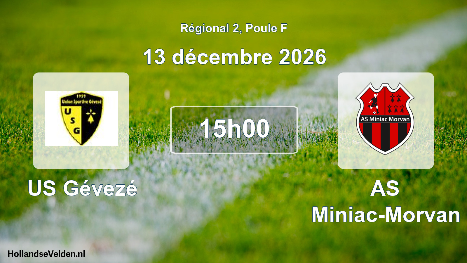Scheduled Match: US Gévezé - AS Miniac-Morvan (13 December 2026)
