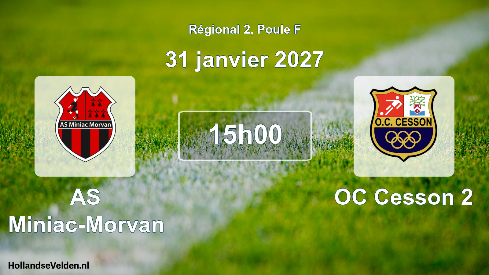 Scheduled Match: AS Miniac-Morvan - OC Cesson 2 (31 January 2027)