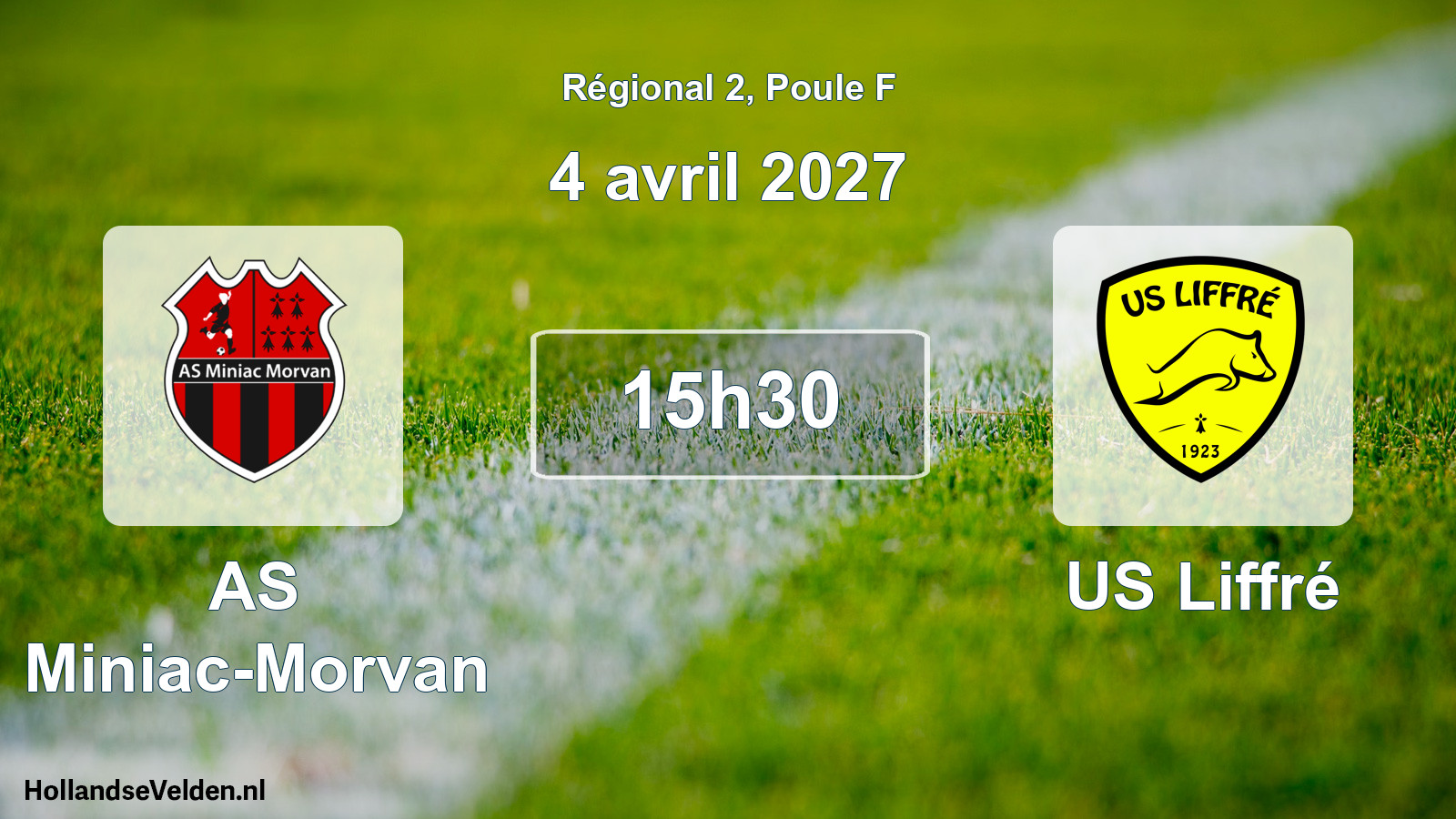 Match programmé: AS Miniac-Morvan - US Liffré (4 avril 2027)