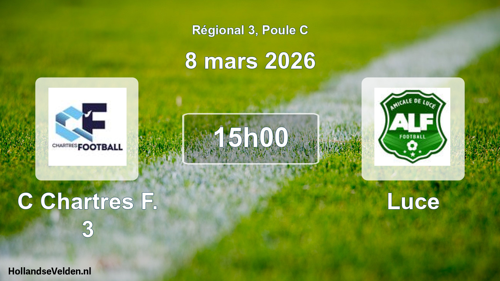 Geplande wedstrijd: C Chartres F. 3 - Luce (8 mars 2026)