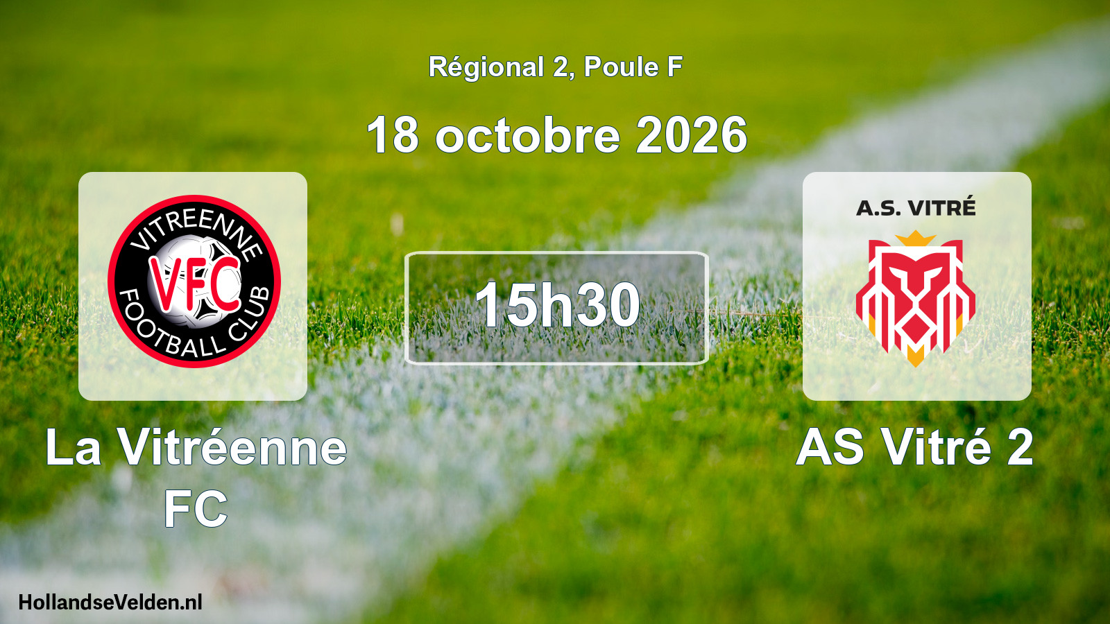 Match programmé: La Vitréenne FC - AS Vitré 2 (18 octobre 2026)