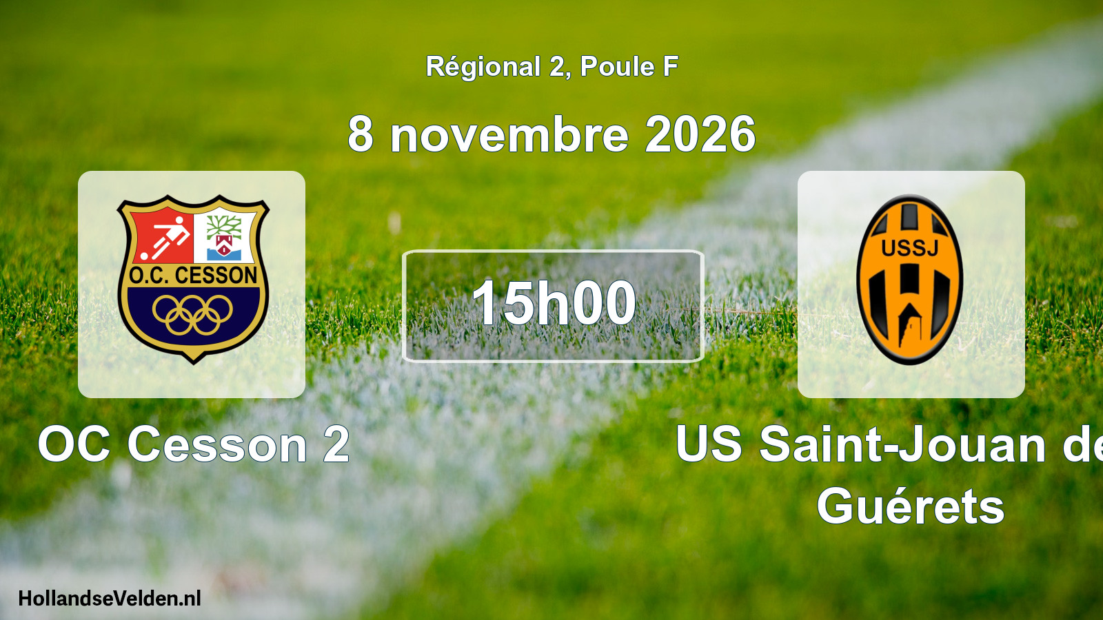 Scheduled Match: OC Cesson 2 - US Saint-Jouan des Guérets (8 November 2026)