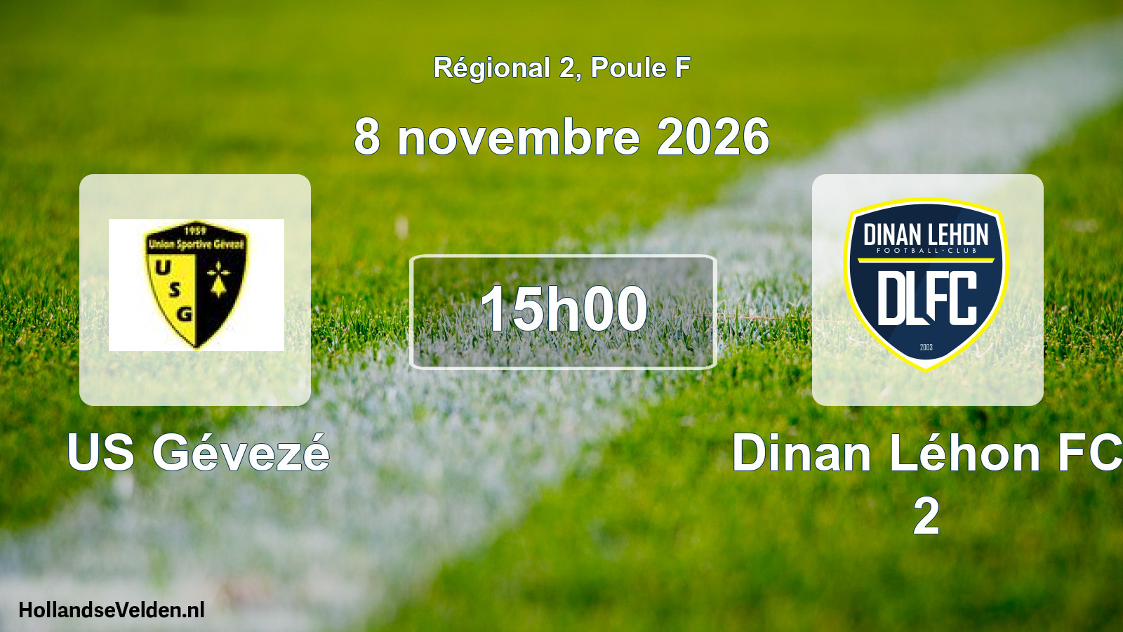 Scheduled Match: US Gévezé - Dinan Léhon FC 2 (8 November 2026)