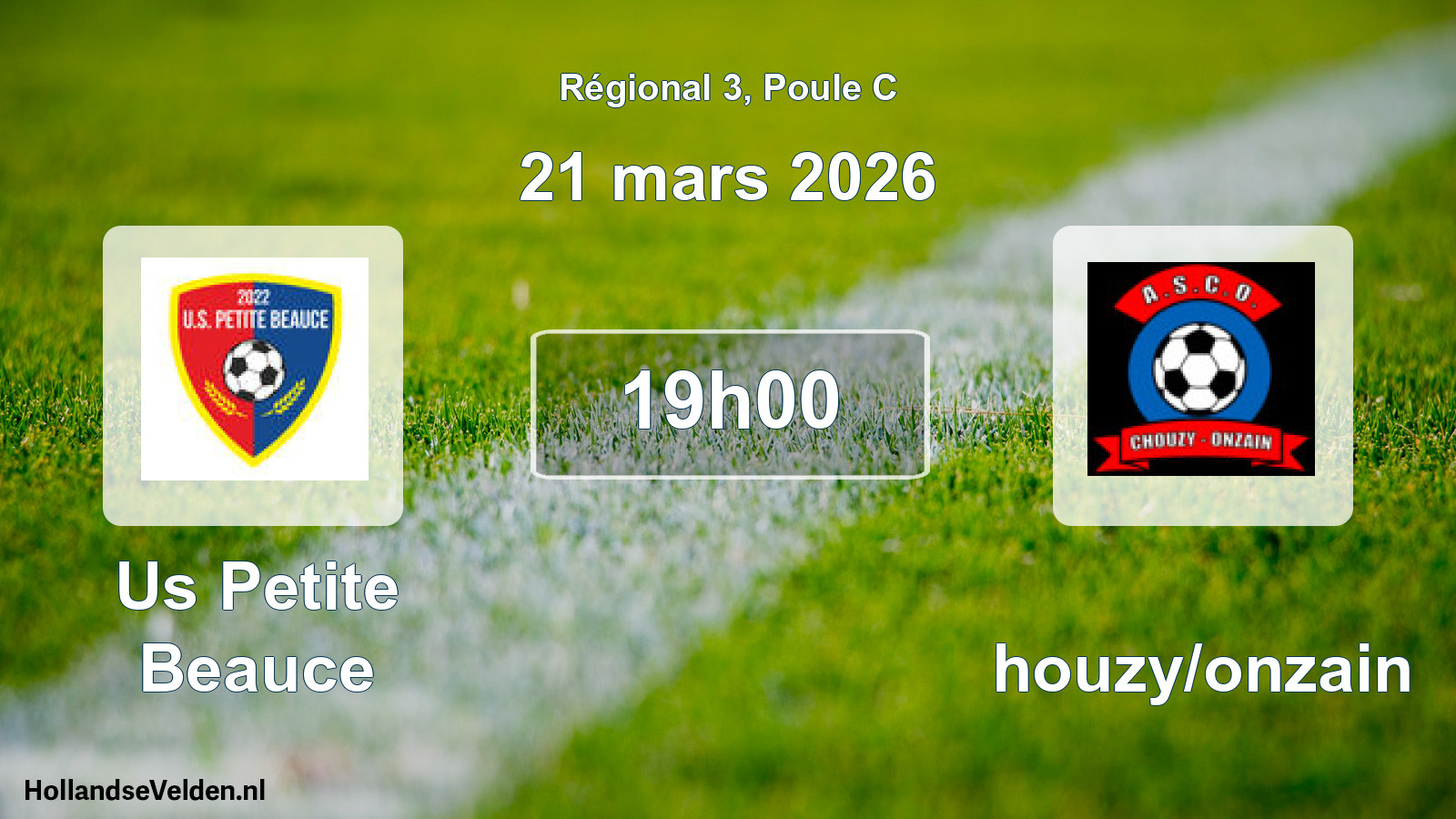 Geplande wedstrijd: Us Petite Beauce - Chouzy/onzain (21 mars 2026)