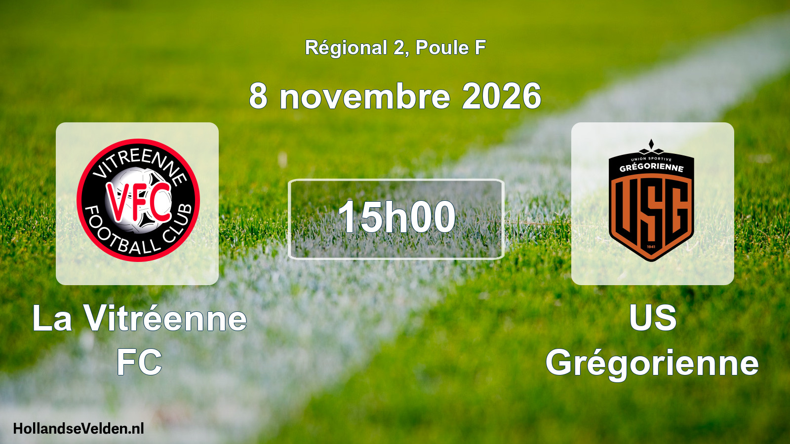 Scheduled Match: La Vitréenne FC - US Grégorienne (8 November 2026)