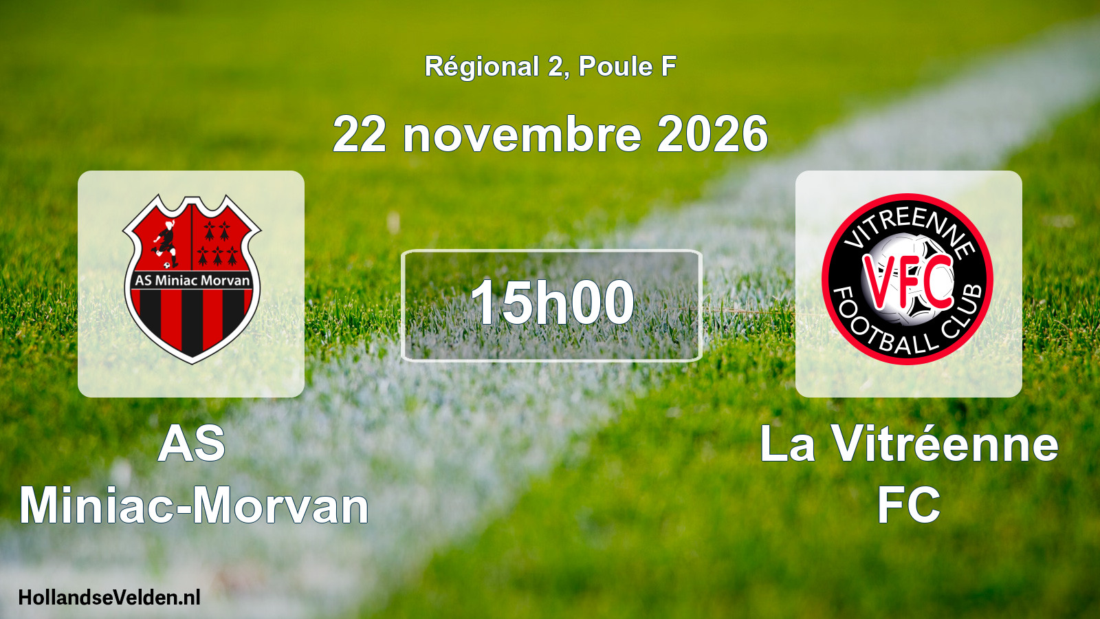 Scheduled Match: AS Miniac-Morvan - La Vitréenne FC (22 November 2026)