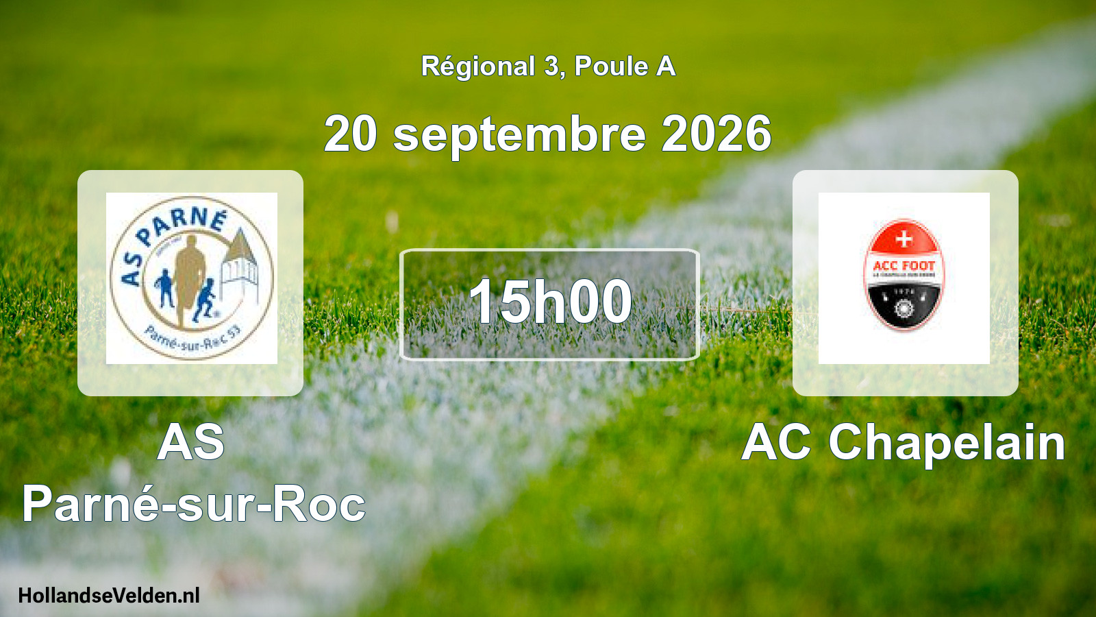 Scheduled Match: AS Parné-sur-Roc - AC Chapelain (20 September 2026)