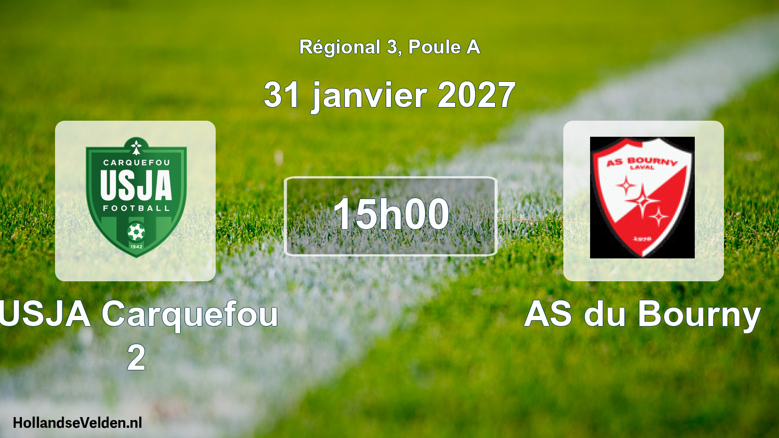 Scheduled Match: USJA Carquefou 2 - AS du Bourny (31 January 2027)