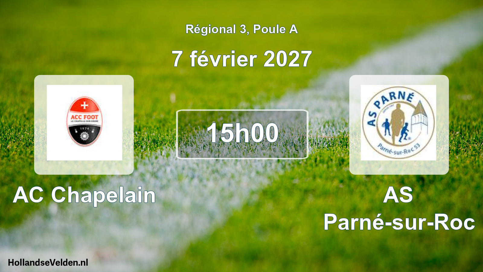 Scheduled Match: AC Chapelain - AS Parné-sur-Roc (7 February 2027)