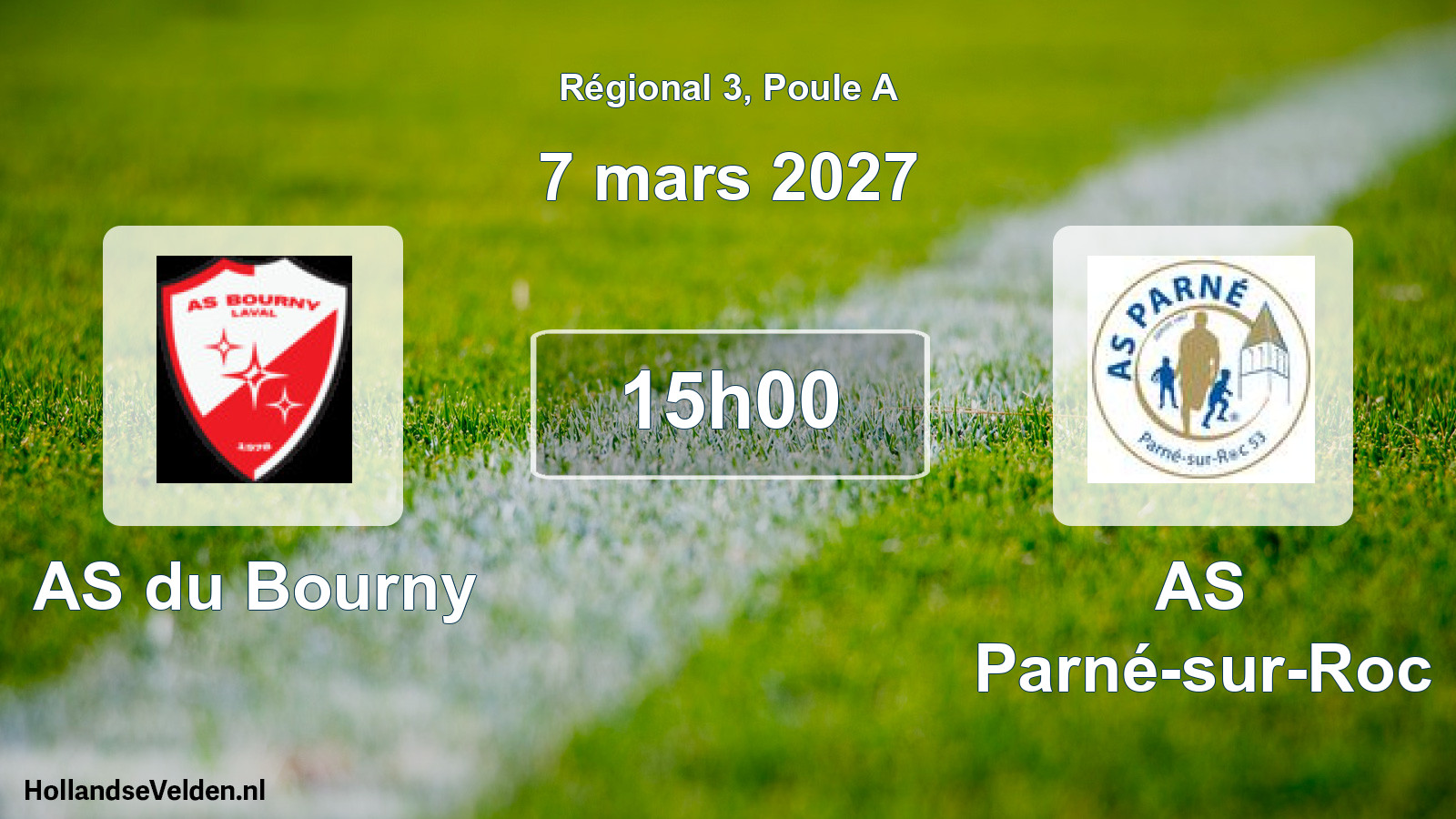Scheduled Match: AS du Bourny - AS Parné-sur-Roc (7 March 2027)