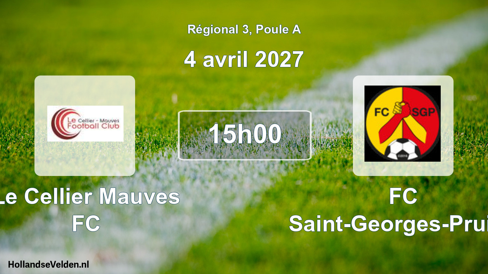Scheduled Match: Le Cellier Mauves FC - FC Saint-Georges-Pruillé (4 April 2027)