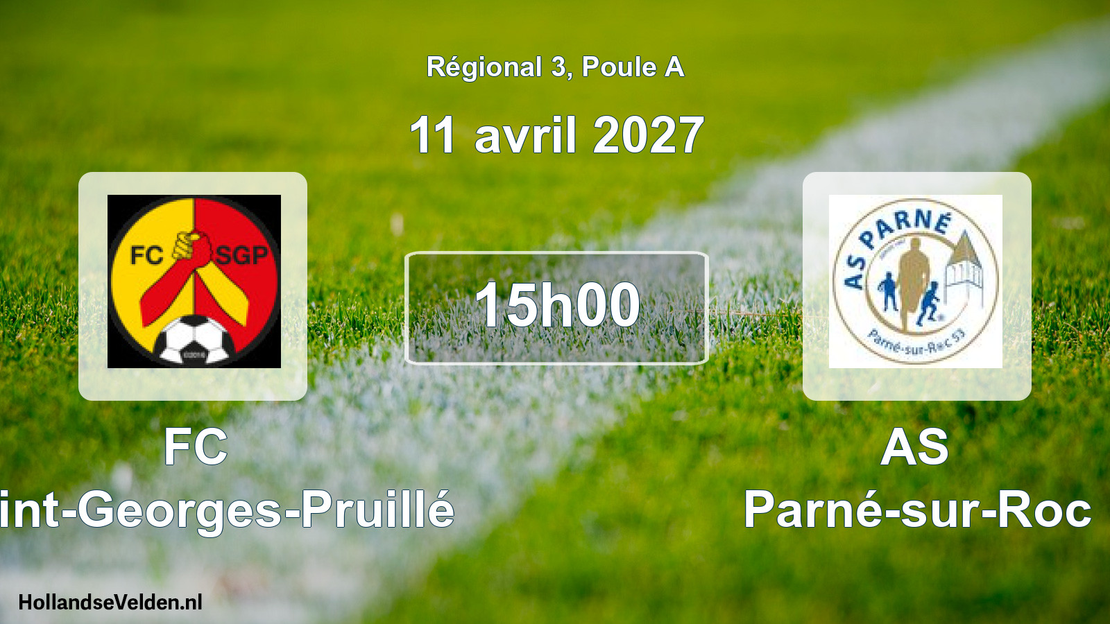 Scheduled Match: FC Saint-Georges-Pruillé - AS Parné-sur-Roc (11 April 2027)