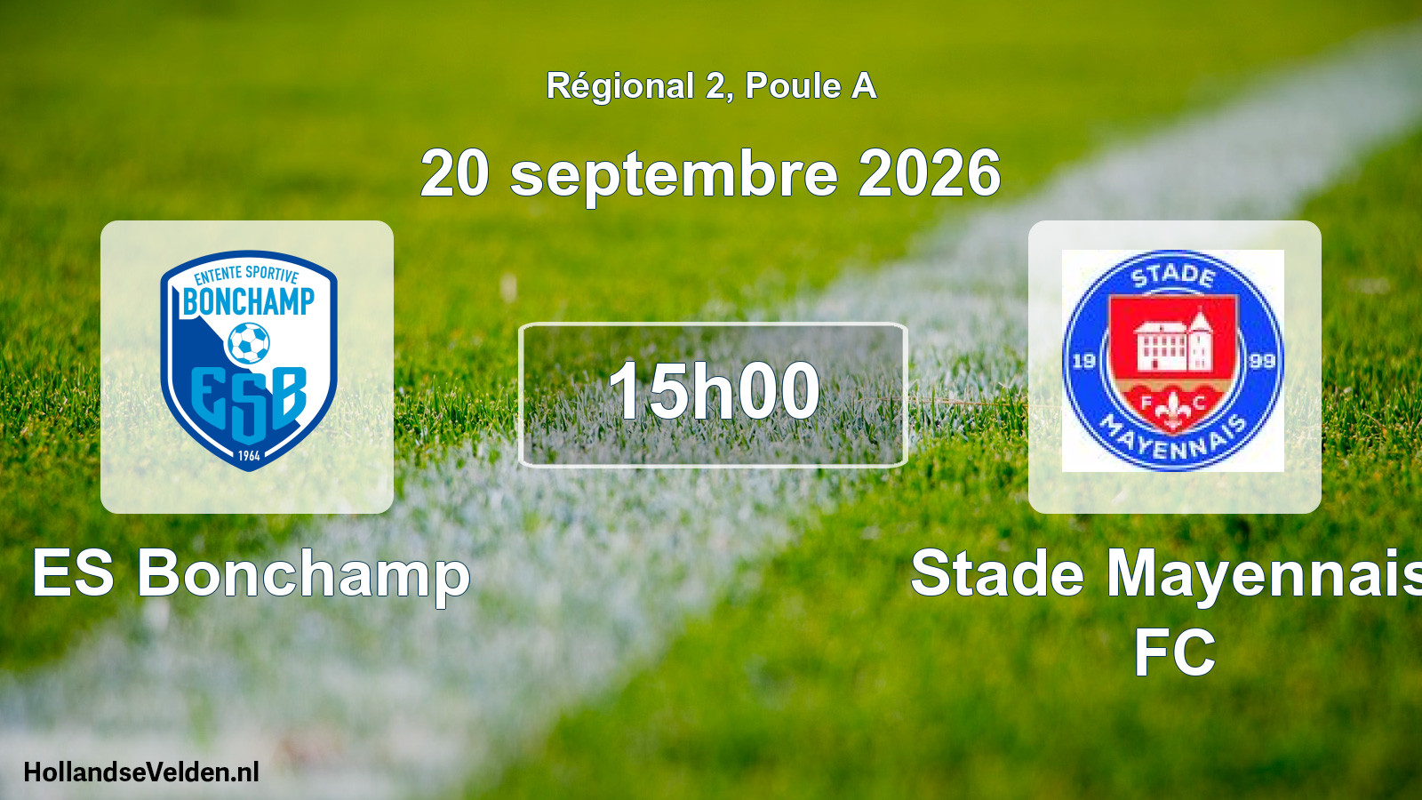 Match programmé: ES Bonchamp - Stade Mayennais FC (20 septembre 2026)