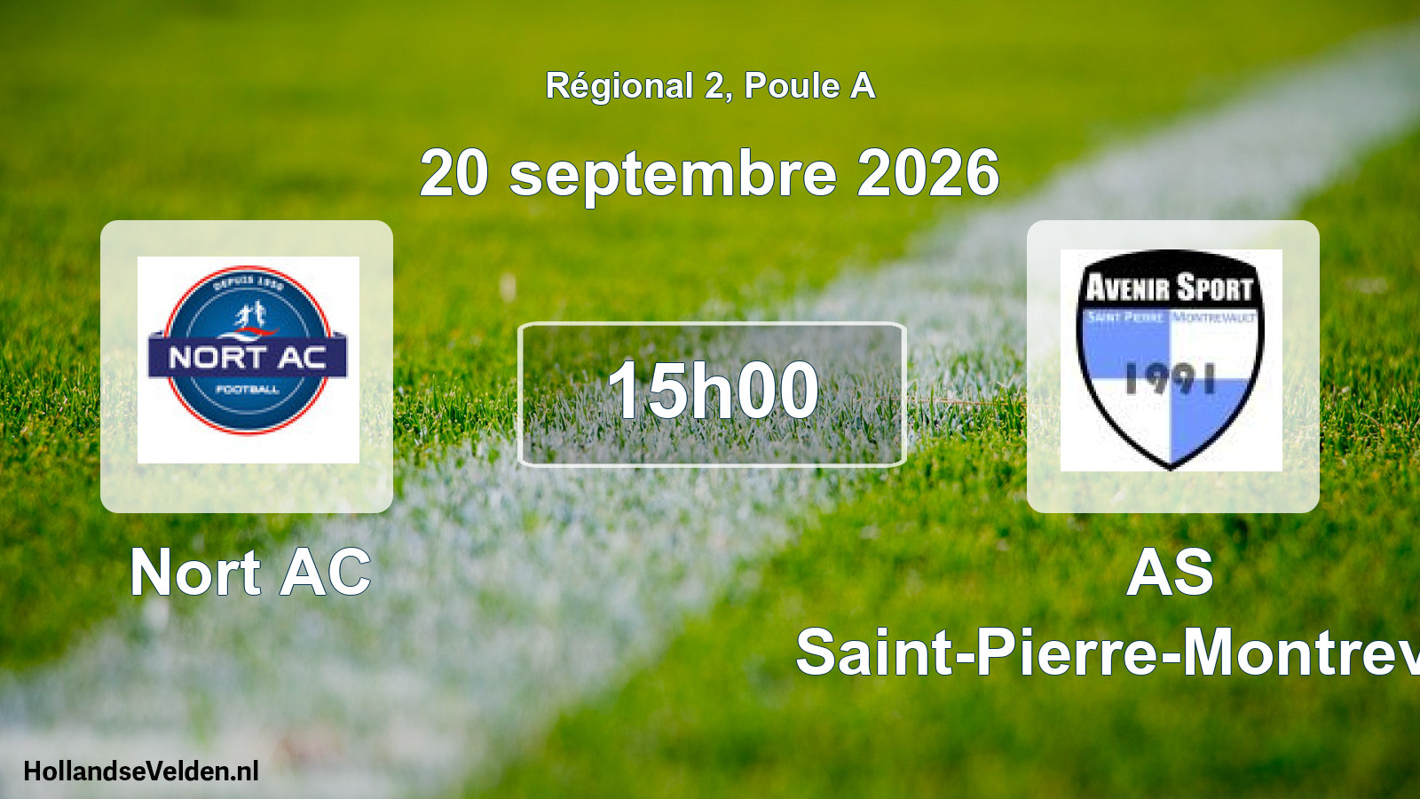 Scheduled Match: Nort AC - AS Saint-Pierre-Montrevault (20 September 2026)