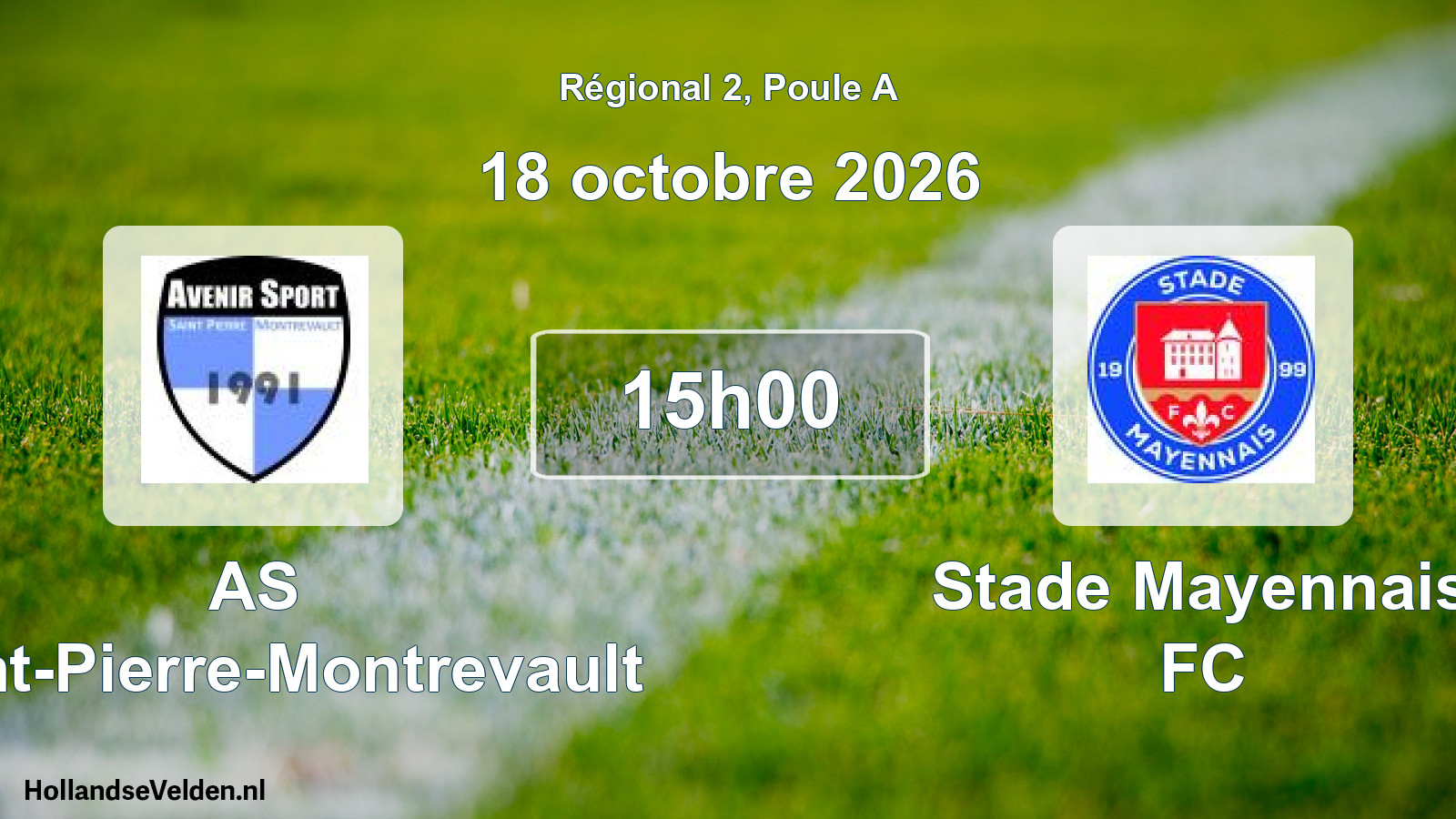 Scheduled Match: AS Saint-Pierre-Montrevault - Stade Mayennais FC (18 October 2026)