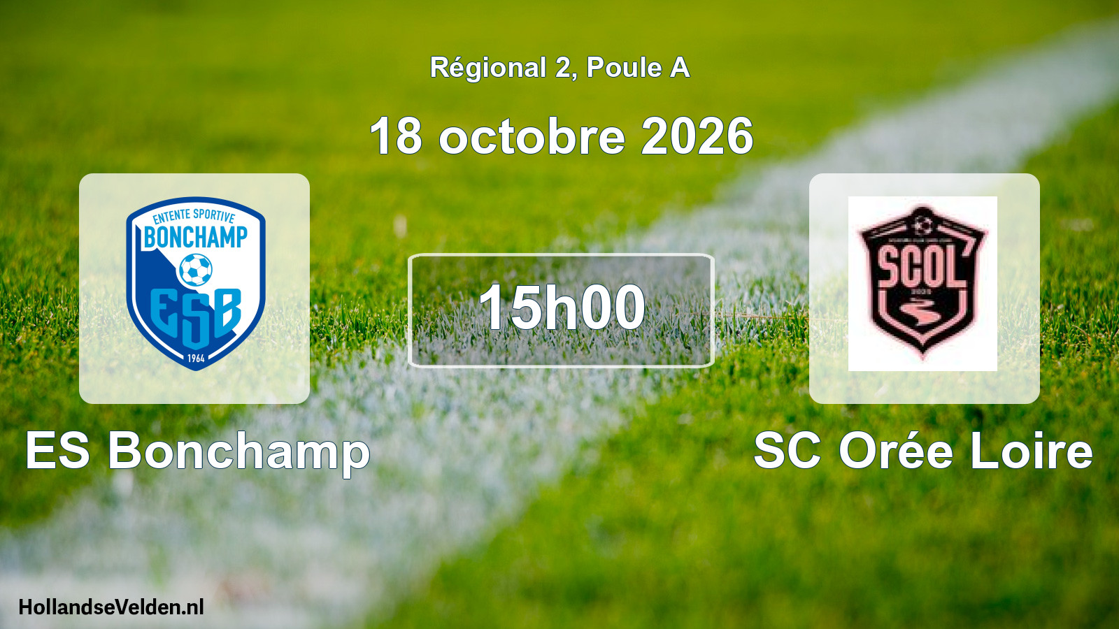 Match programmé: ES Bonchamp - SC Orée Loire (18 octobre 2026)