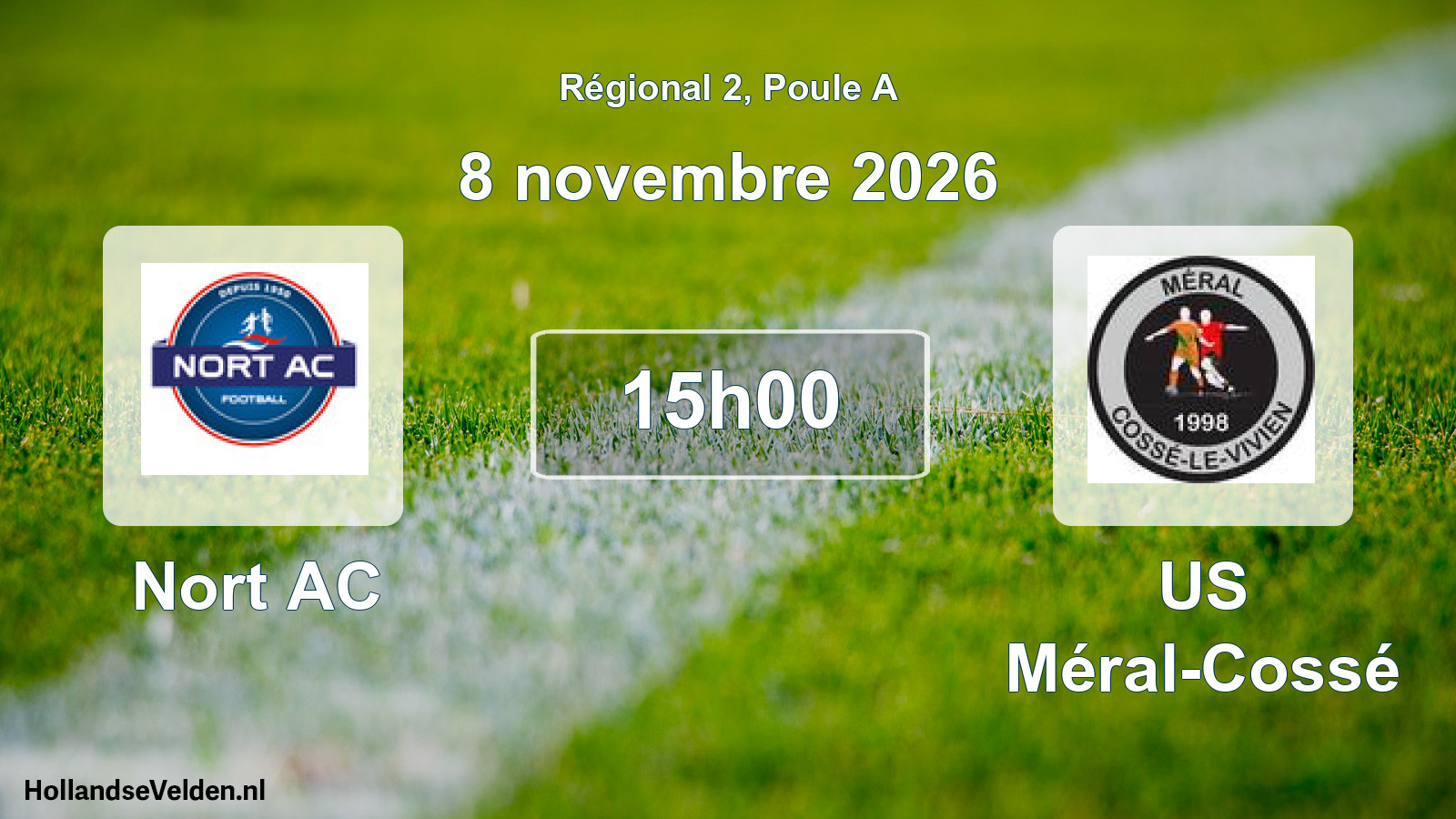 Match programmé: Nort AC - US Méral-Cossé (8 novembre 2026)