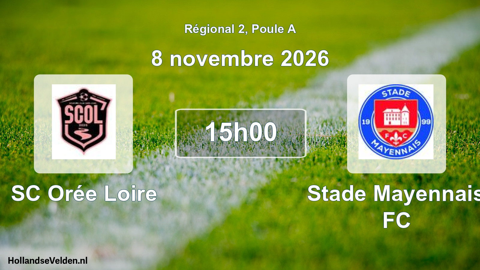 Match programmé: SC Orée Loire - Stade Mayennais FC (8 novembre 2026)