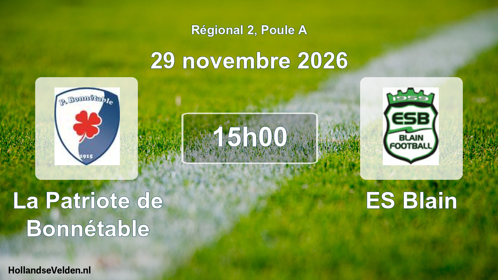 Scheduled Match: La Patriote de Bonnétable - ES Blain (29 November 2026)