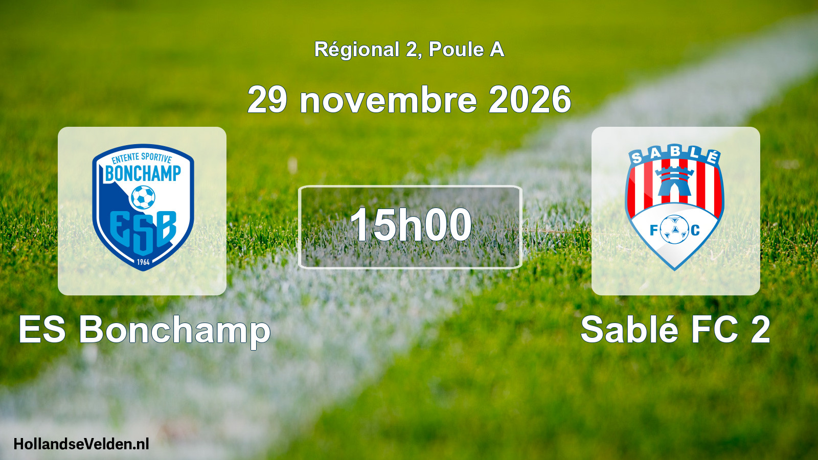 Scheduled Match: ES Bonchamp - Sablé FC 2 (29 November 2026)