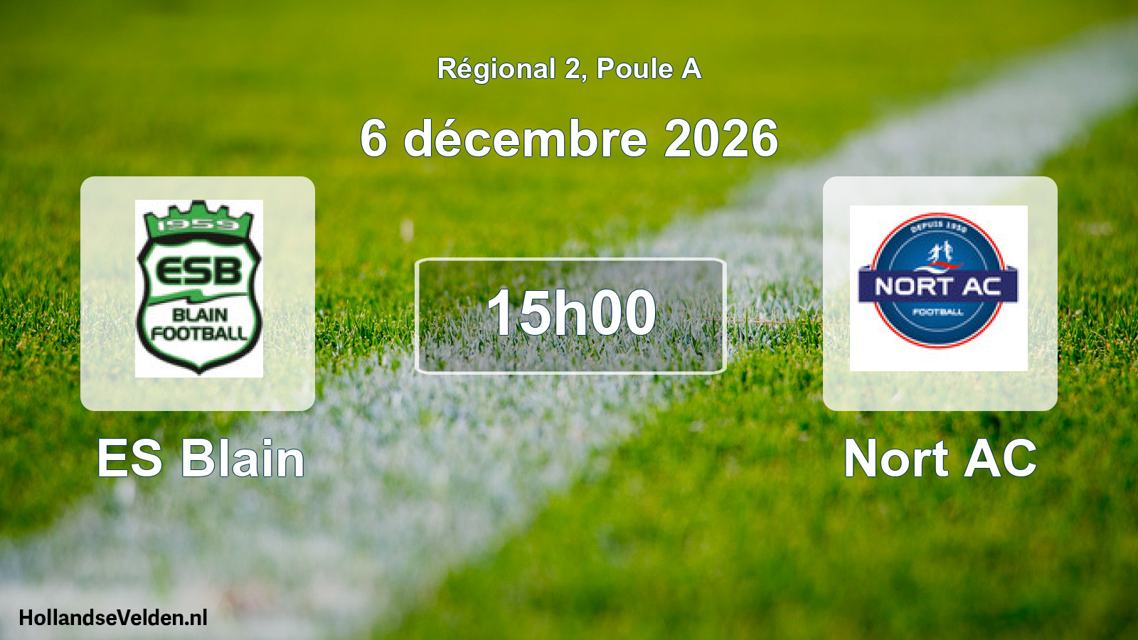 Match programmé: ES Blain - Nort AC (6 décembre 2026)