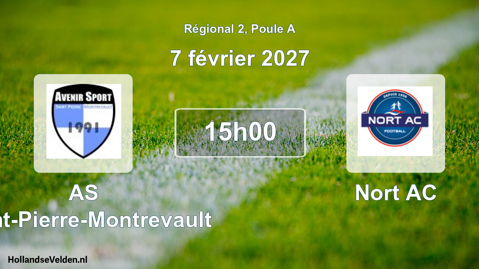 Match programmé: AS Saint-Pierre-Montrevault - Nort AC (7 février 2027)