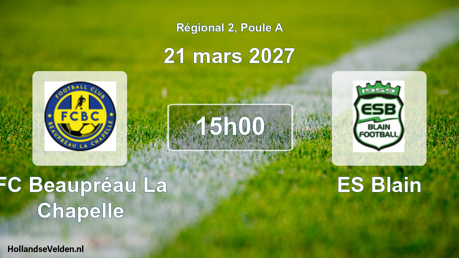 Scheduled Match: FC Beaupréau La Chapelle - ES Blain (21 March 2027)