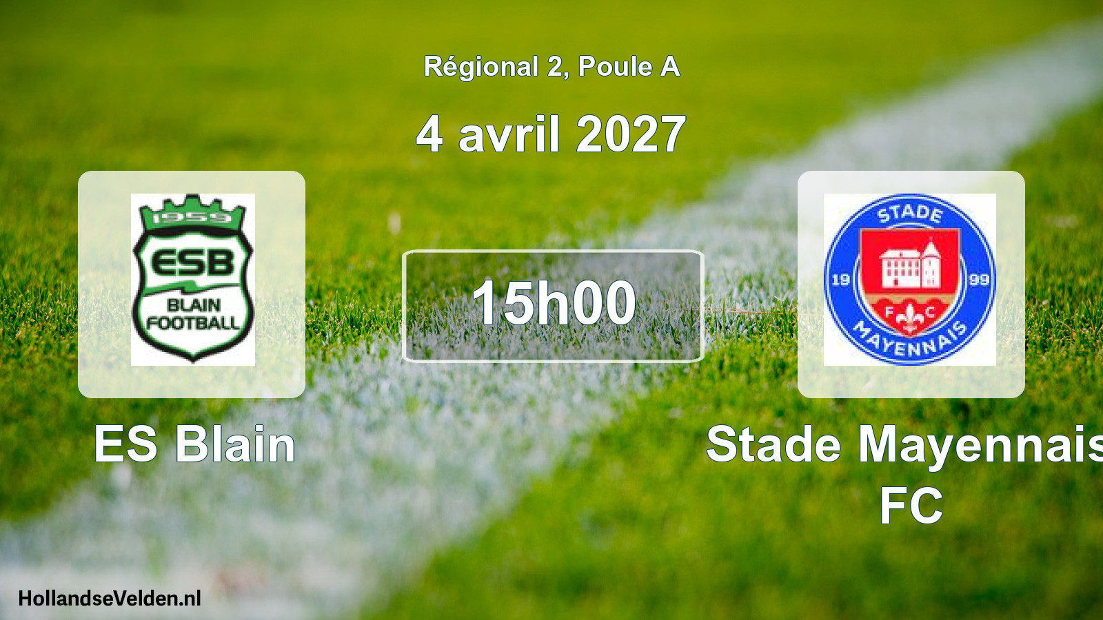 Match programmé: ES Blain - Stade Mayennais FC (4 avril 2027)