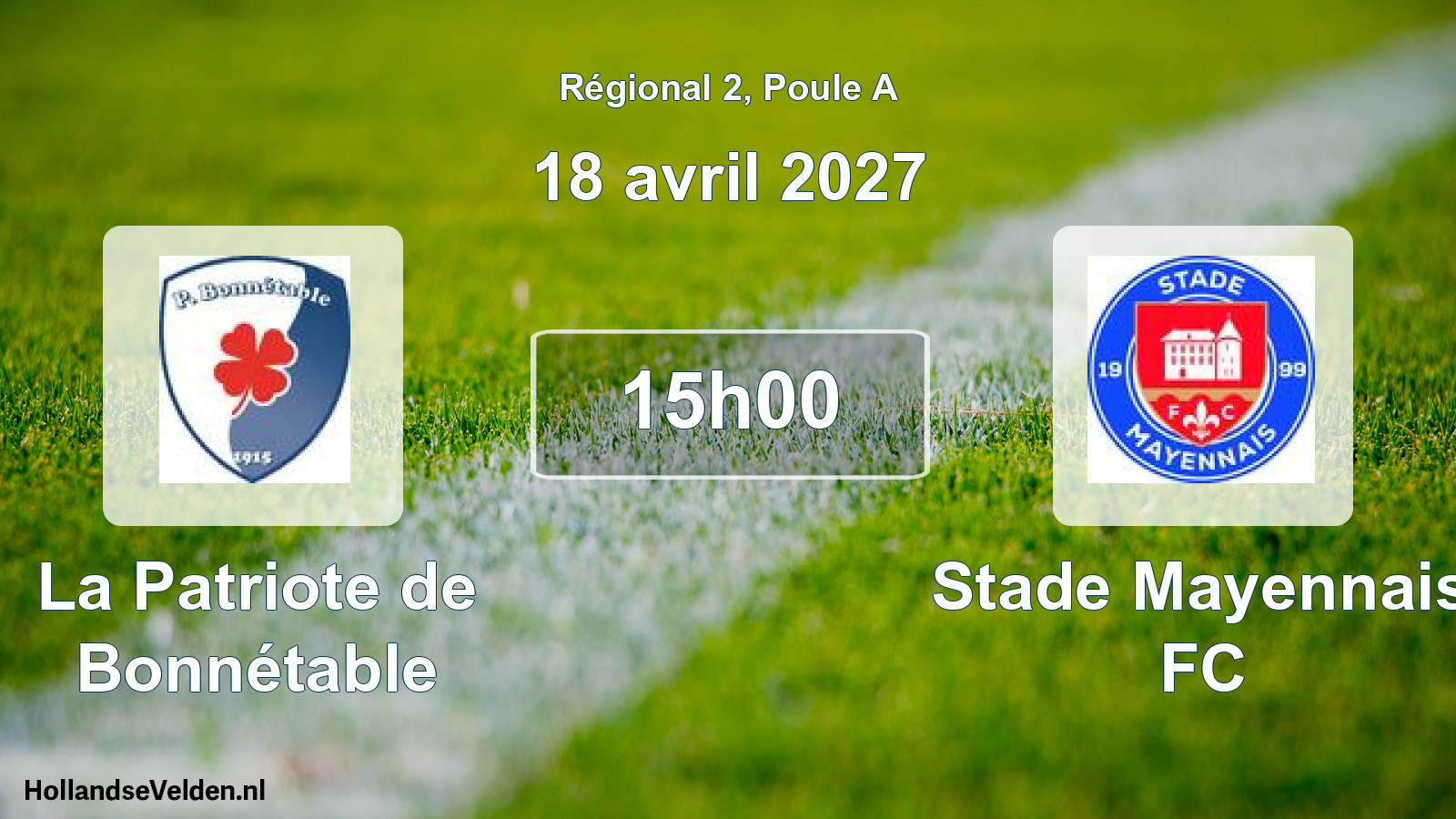 Match programmé: La Patriote de Bonnétable - Stade Mayennais FC (18 avril 2027)