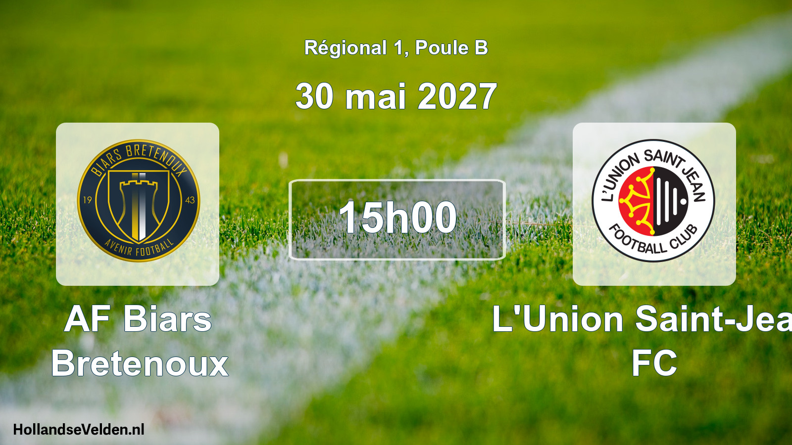Match programmé: AF Biars Bretenoux - L'Union Saint-Jean FC (30 mai 2027)