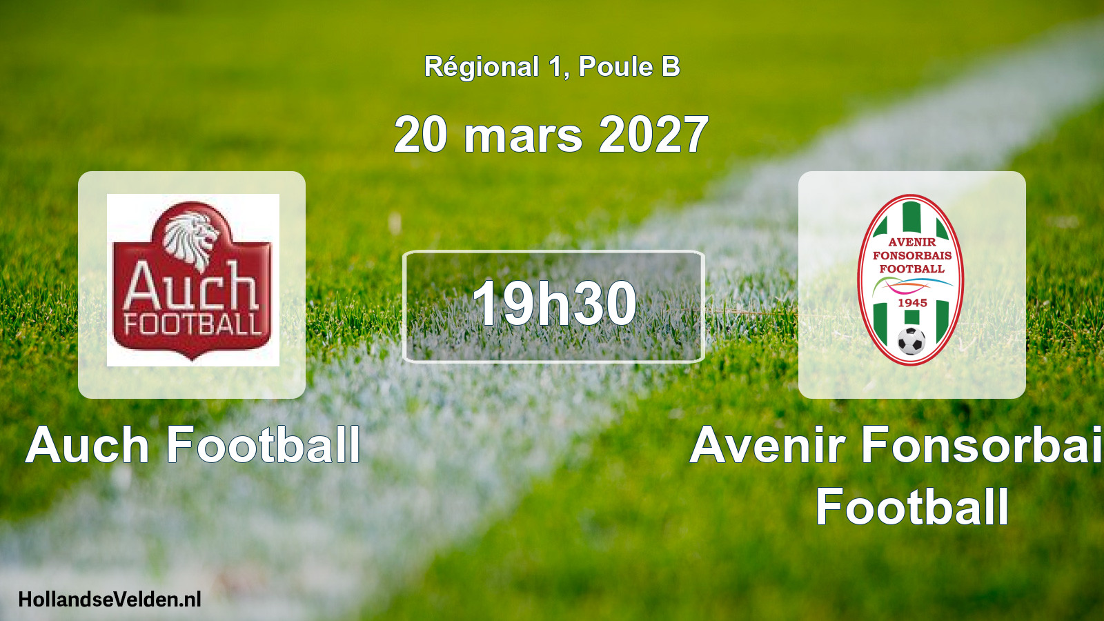 Match programmé: Auch Football - Avenir Fonsorbais Football (20 mars 2027)