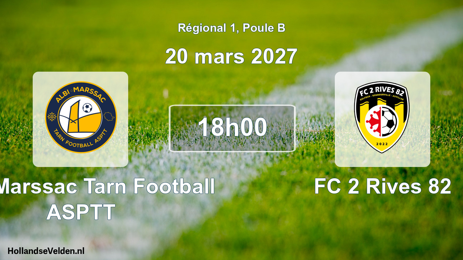 Match programmé: Albi Marssac Tarn Football ASPTT - FC 2 Rives 82 (20 mars 2027)
