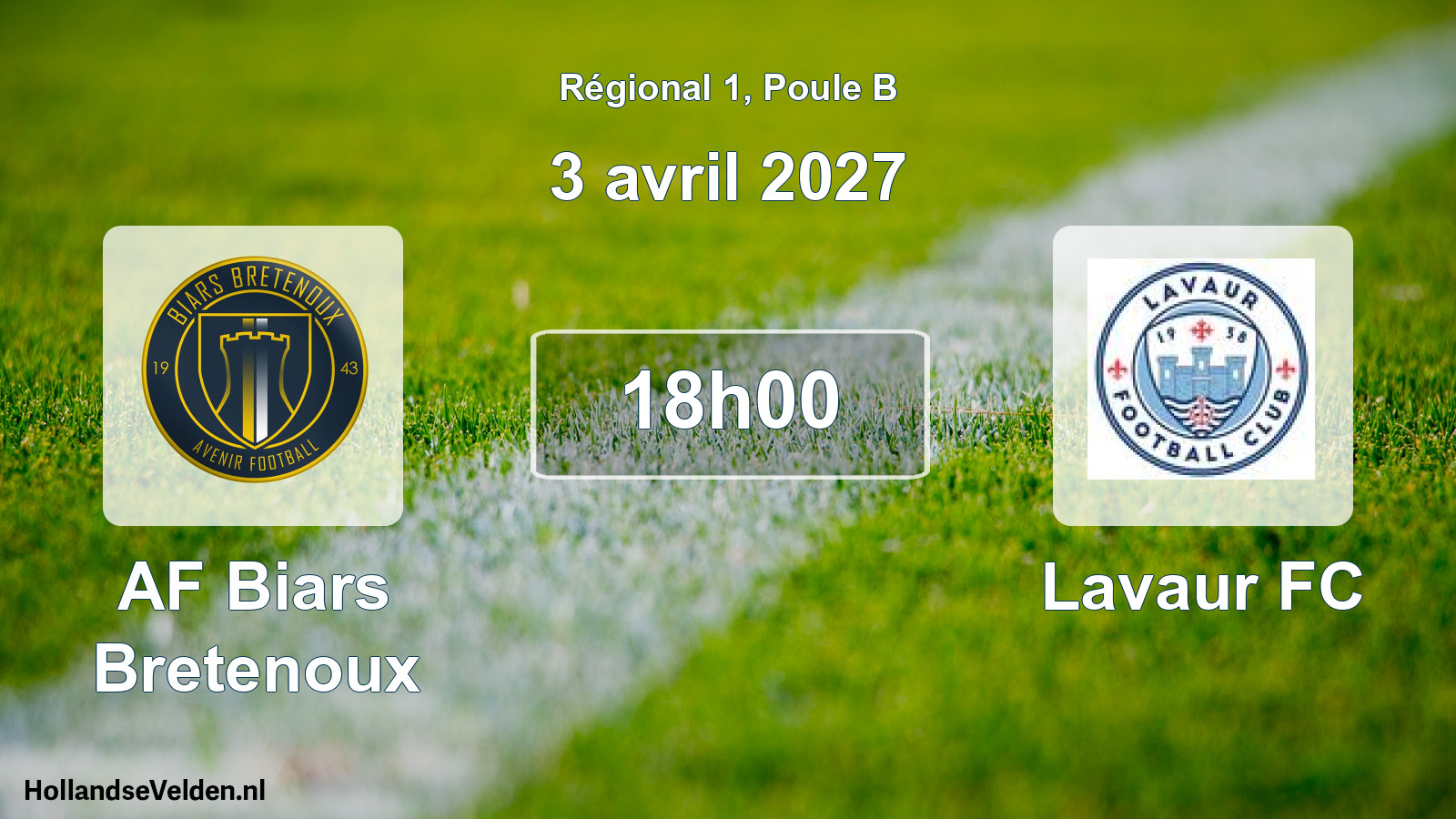 Match programmé: AF Biars Bretenoux - Lavaur FC (3 avril 2027)