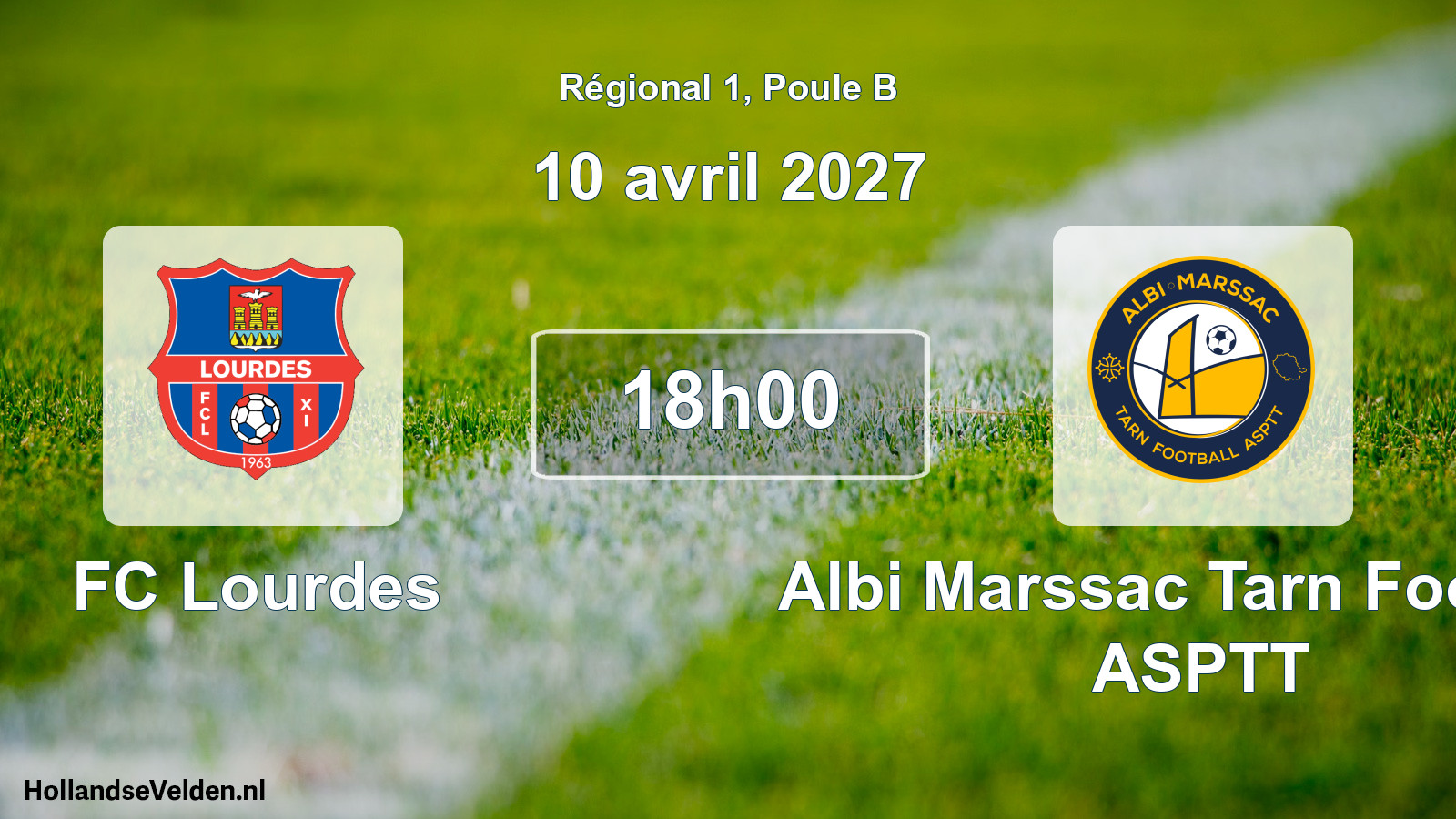Match programmé: FC Lourdes - Albi Marssac Tarn Football ASPTT (10 avril 2027)