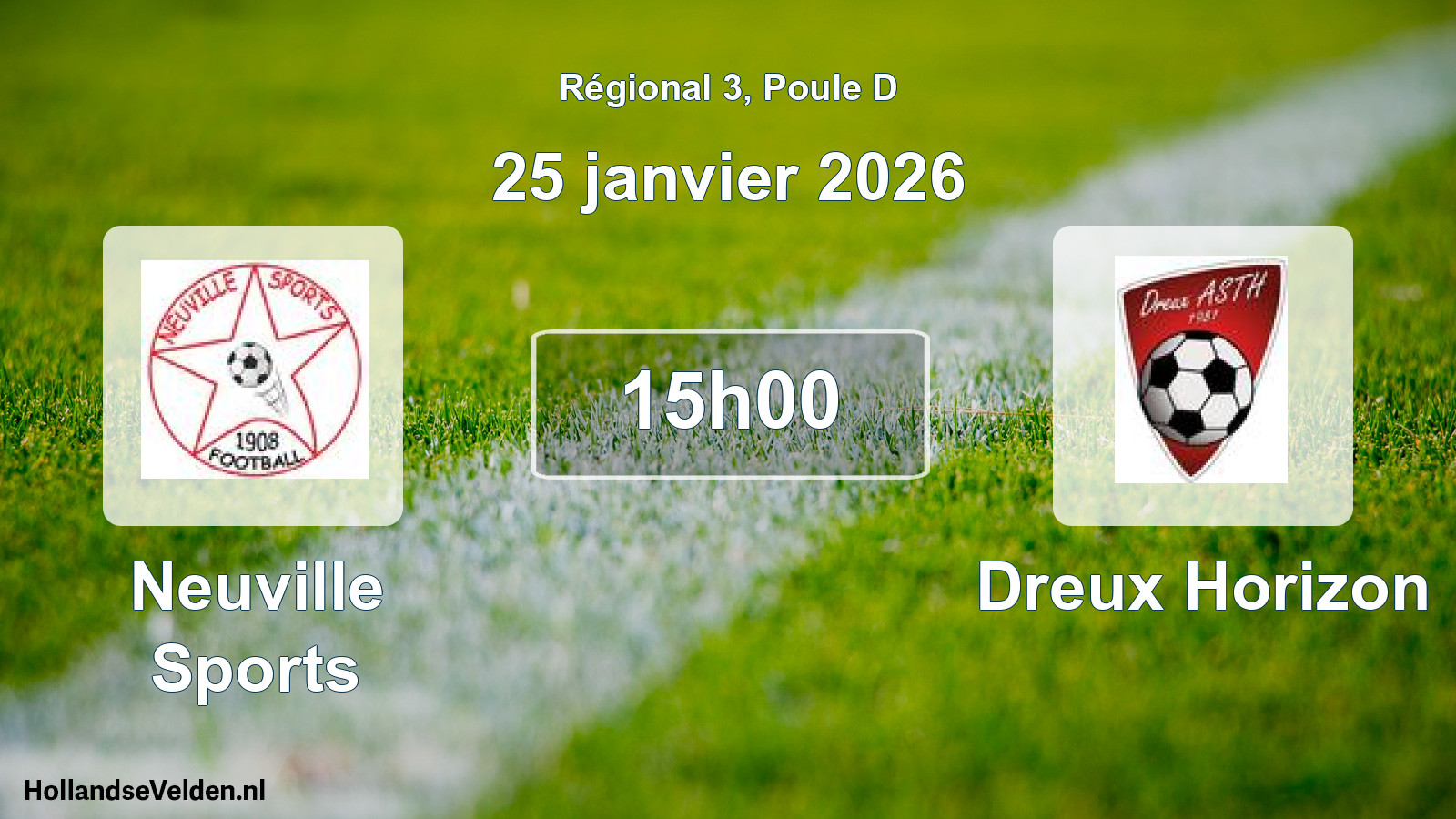 Geplande wedstrijd: Neuville Sports - Dreux Horizon (25 janvier 2026)