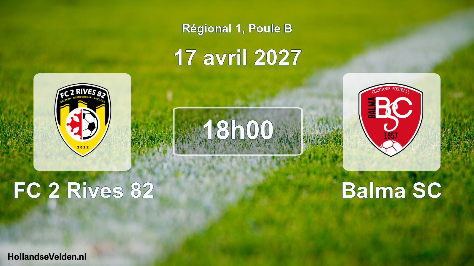 Match programmé: FC 2 Rives 82 - Balma SC (17 avril 2027)