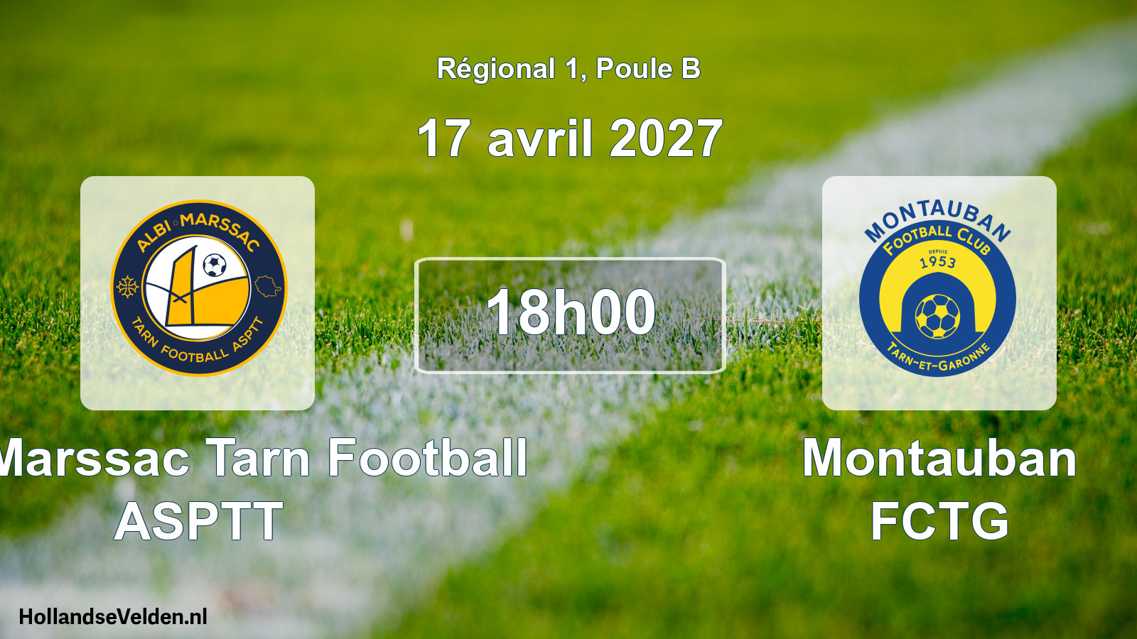 Match programmé: Albi Marssac Tarn Football ASPTT - Montauban FCTG (17 avril 2027)