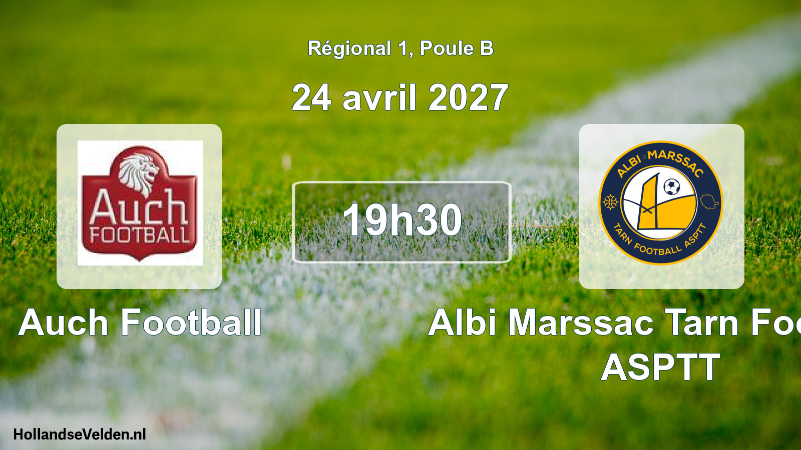 Match programmé: Auch Football - Albi Marssac Tarn Football ASPTT (24 avril 2027)