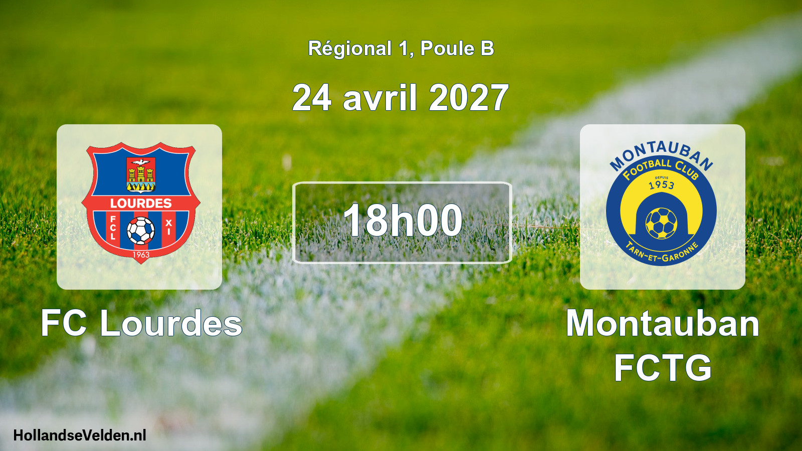 Match programmé: FC Lourdes - Montauban FCTG (24 avril 2027)