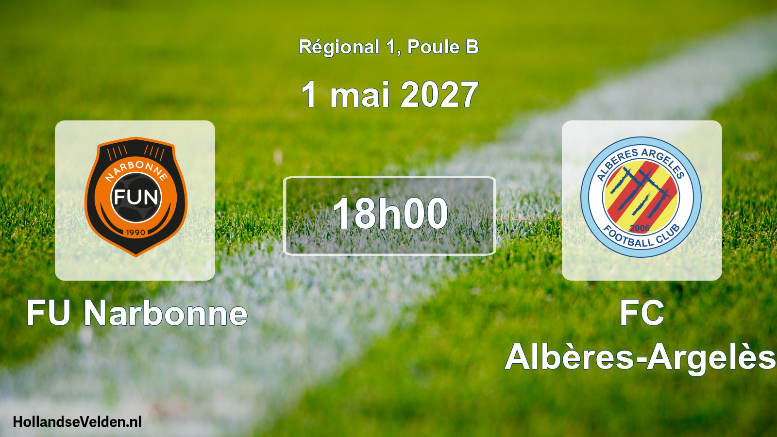 Match programmé: FU Narbonne - FC Albères-Argelès (1 mai 2027)