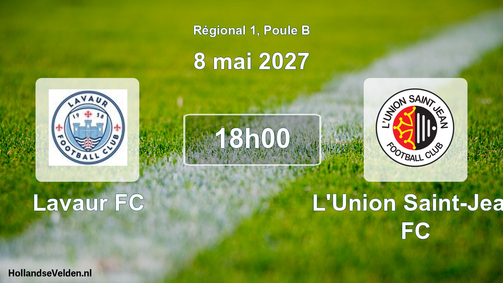 Match programmé: Lavaur FC - L'Union Saint-Jean FC (8 mai 2027)