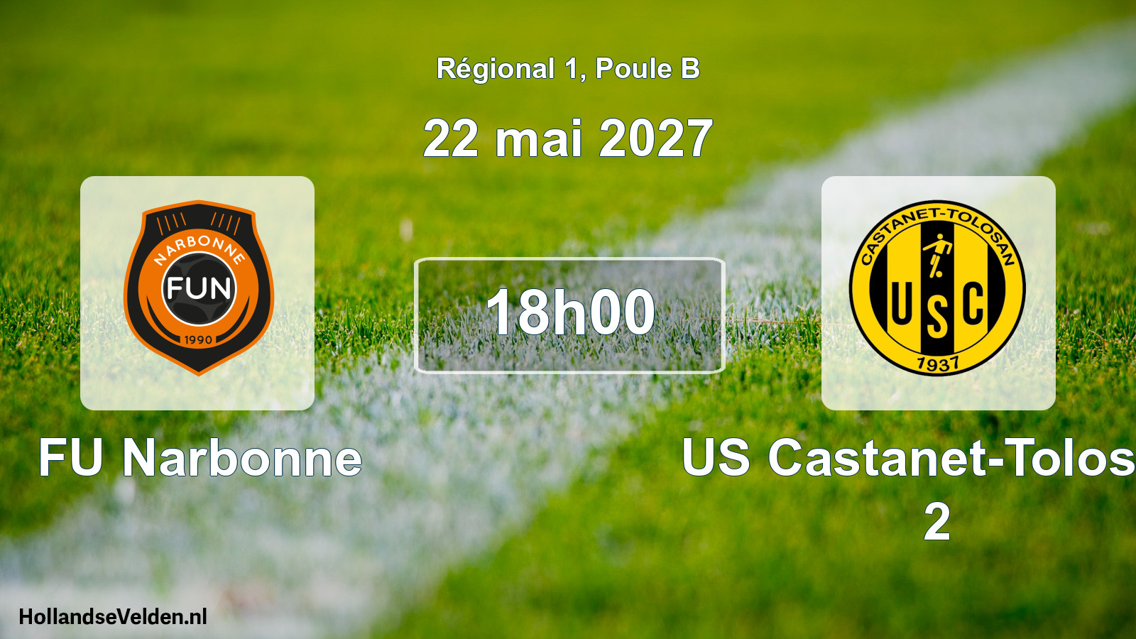 Match programmé: FU Narbonne - US Castanet-Tolosan 2 (22 mai 2027)