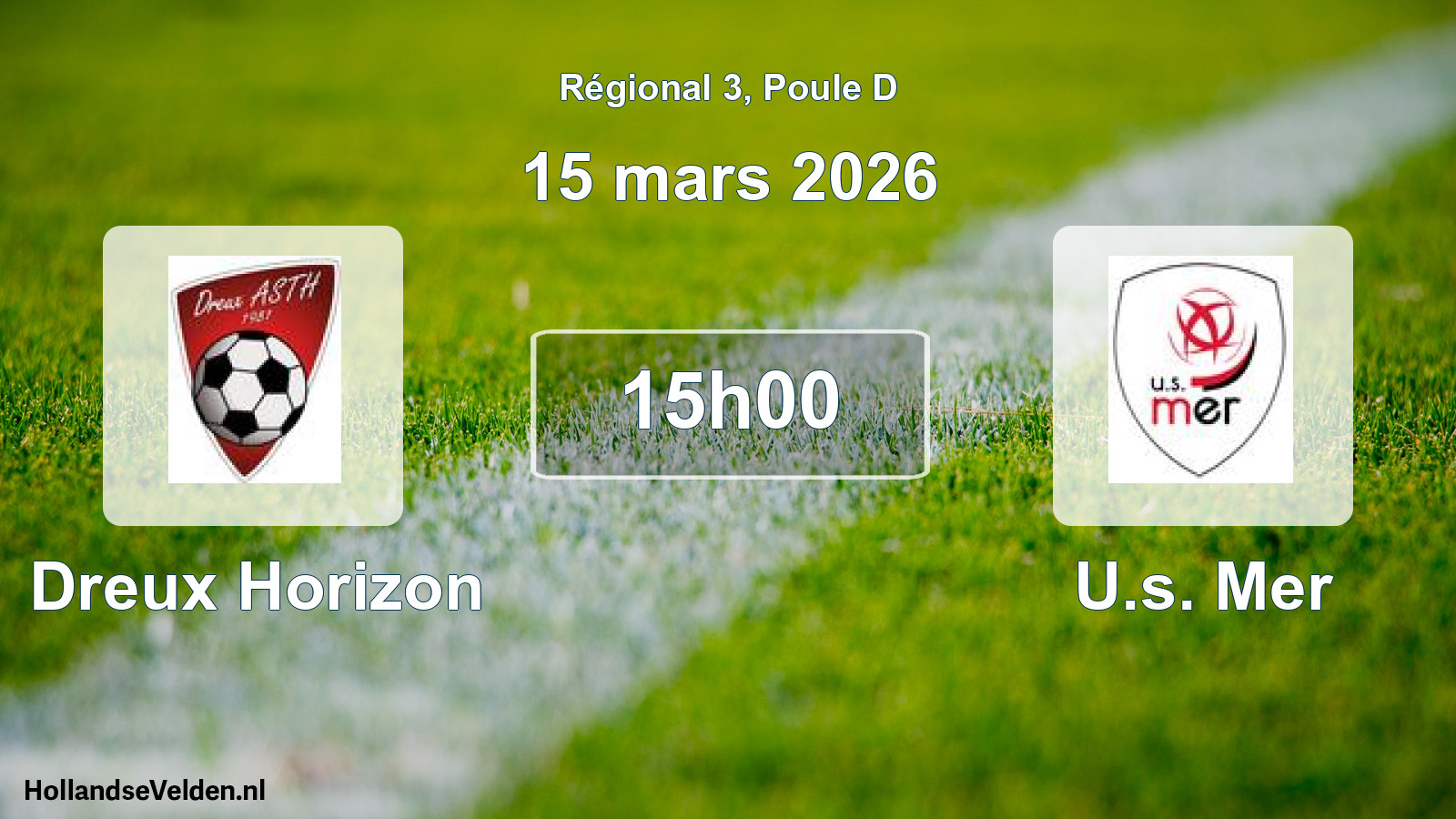 Geplande wedstrijd: Dreux Horizon - U.s. Mer (15 maart 2026)
