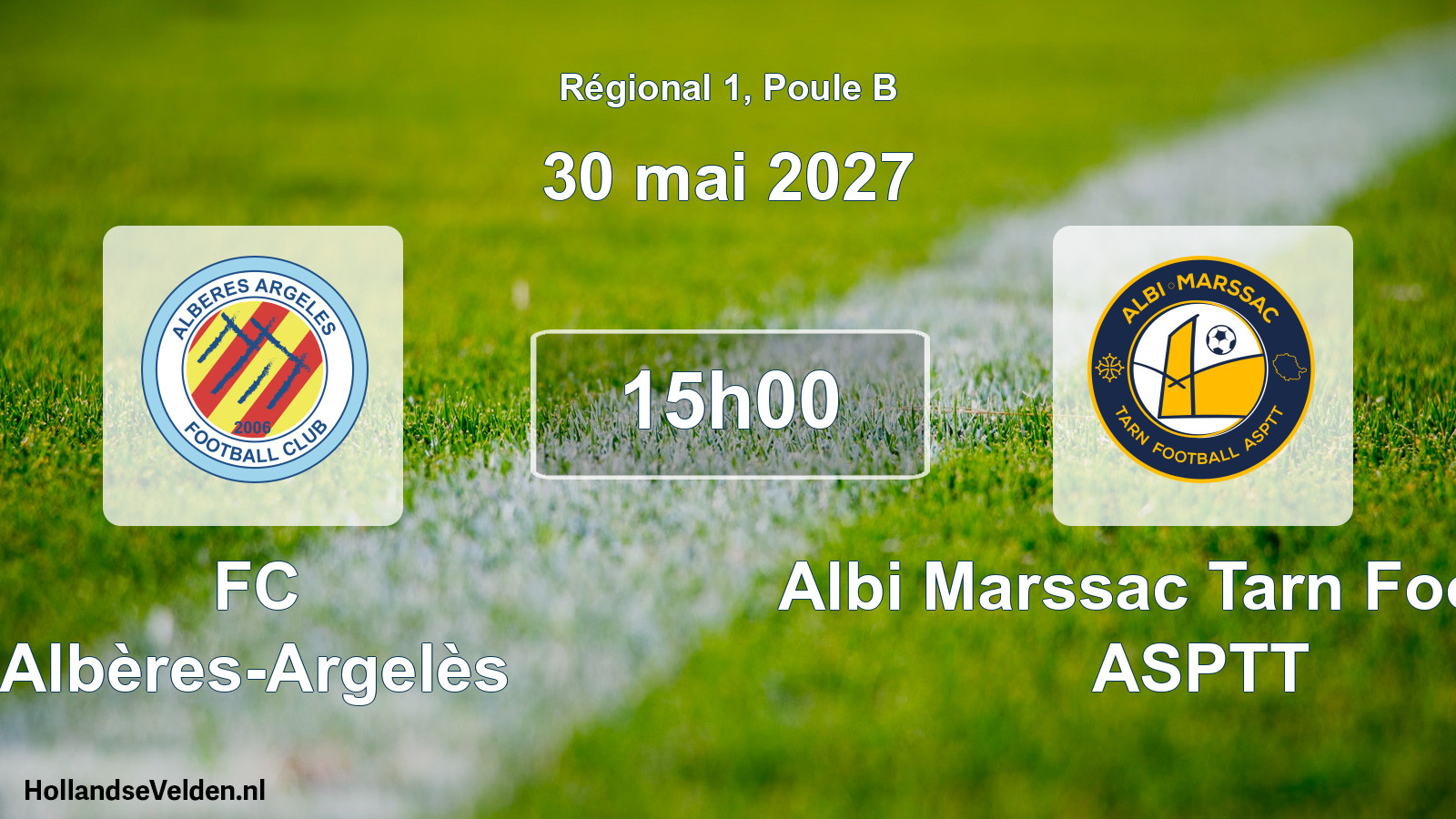 Match programmé: FC Albères-Argelès - Albi Marssac Tarn Football ASPTT (30 mai 2027)