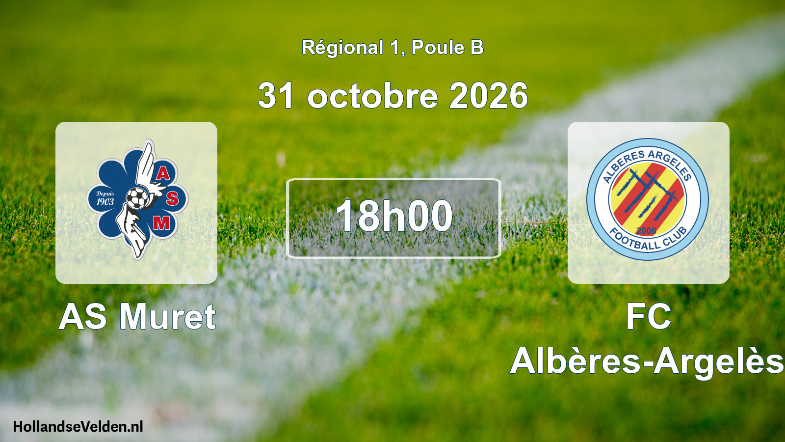 Match programmé: AS Muret - FC Albères-Argelès (31 octobre 2026)