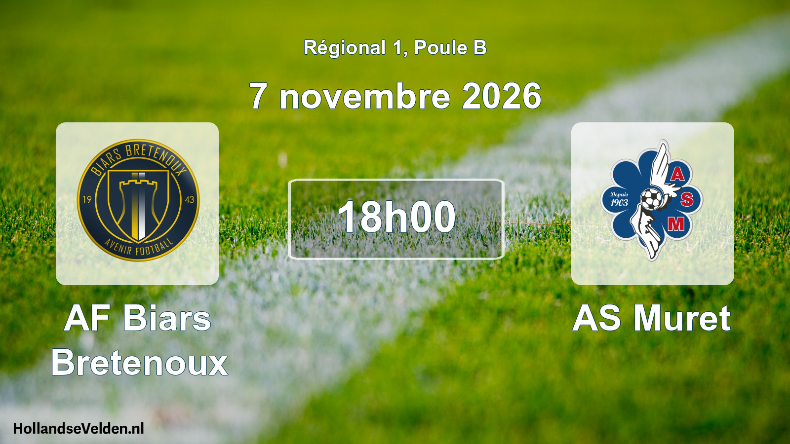 Match programmé: AF Biars Bretenoux - AS Muret (7 novembre 2026)
