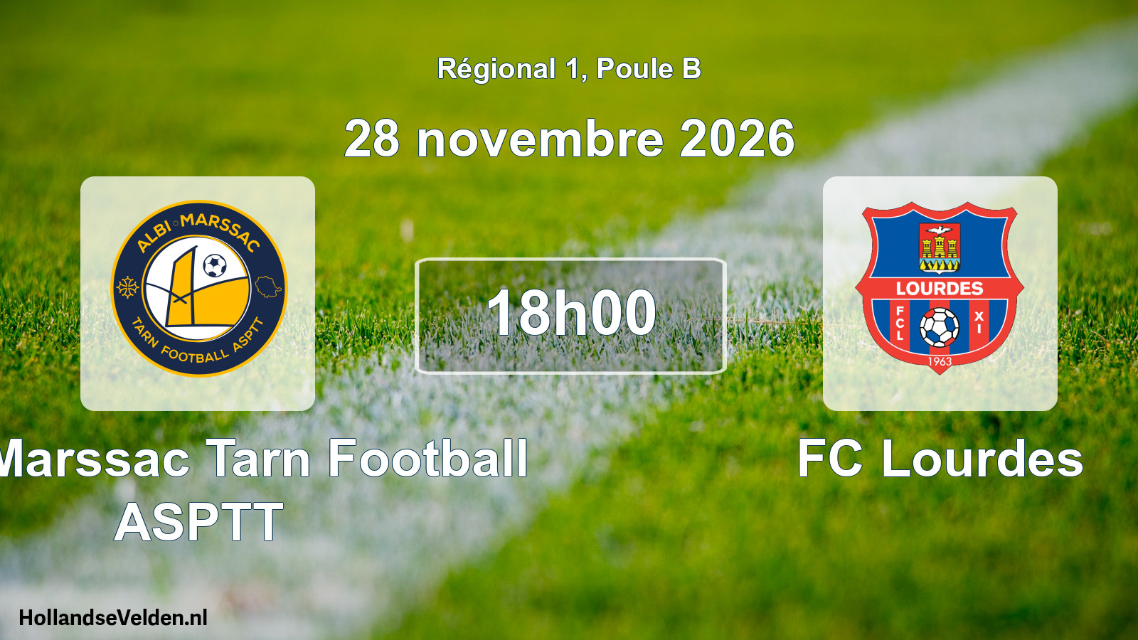 Match programmé: Albi Marssac Tarn Football ASPTT - FC Lourdes (28 novembre 2026)